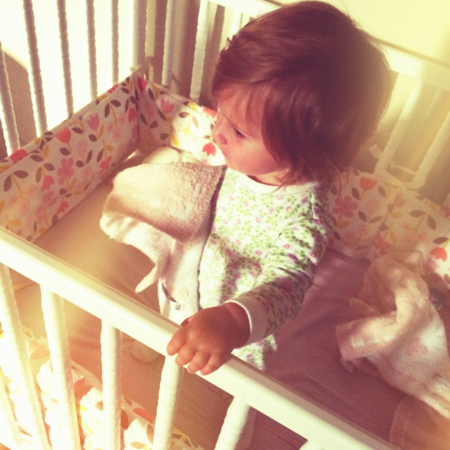 Lovey in crib at 8 months hot sale